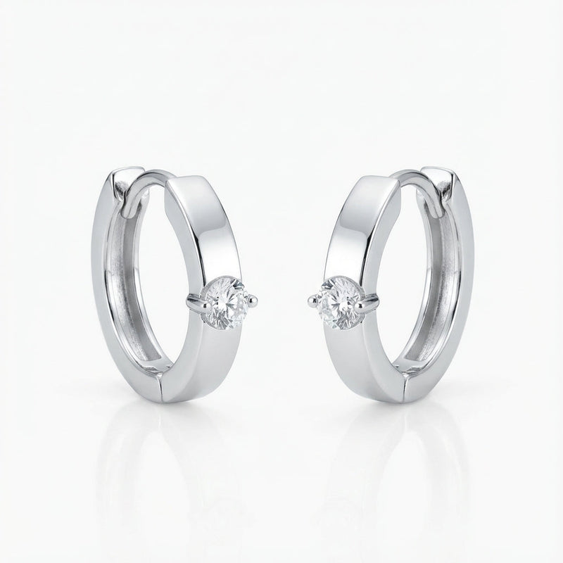 Small 925 silver huggie earrings Dubai - Hypoallergenic