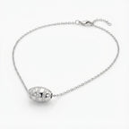 Stardust Bead Necklace 925 Silver Rhodium-Plated Cosmic Pendant