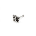 Silver butterfly-shaped earring in Dubai on a white background