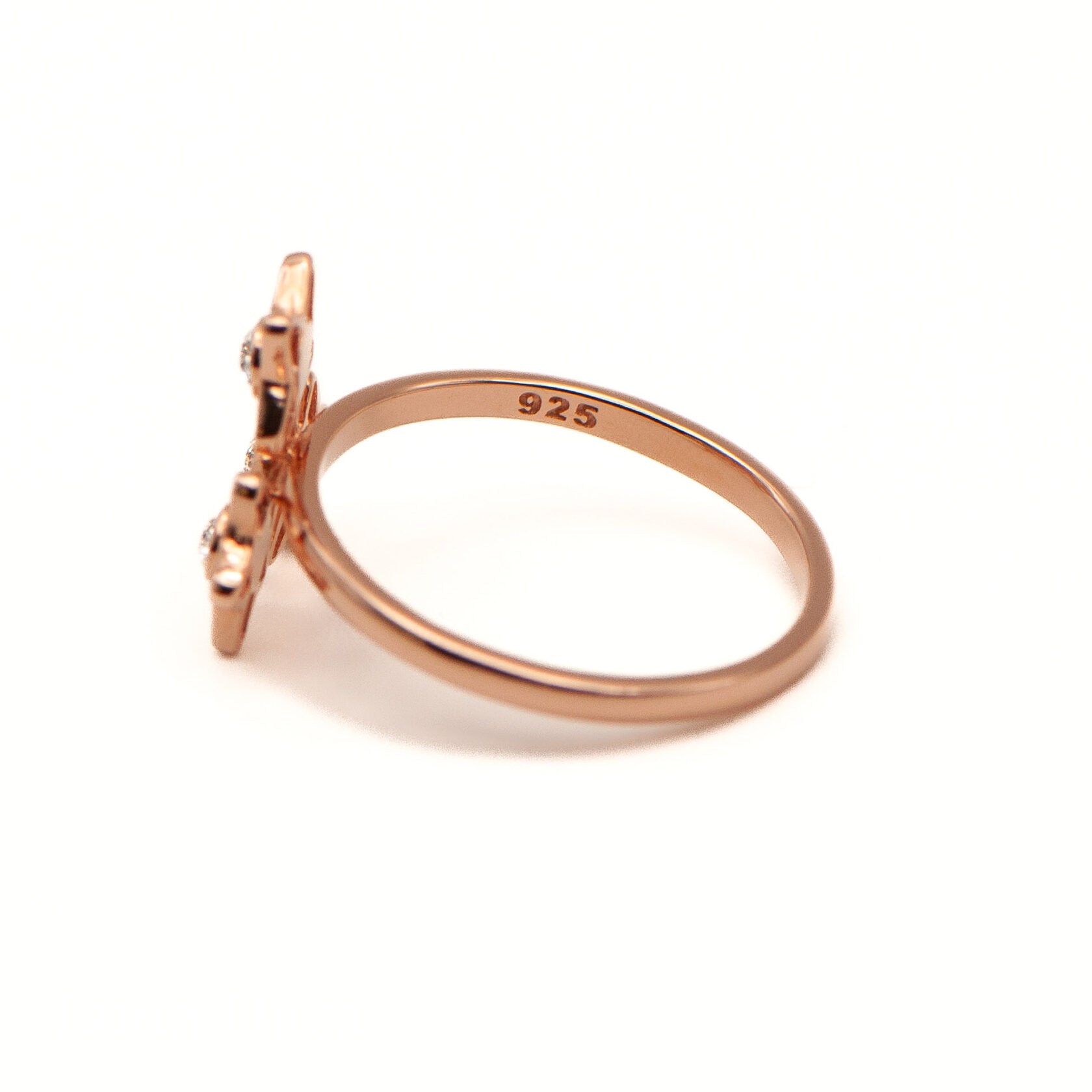 Celestial Rose Gold Three Stars Ring Stylish Jewelry