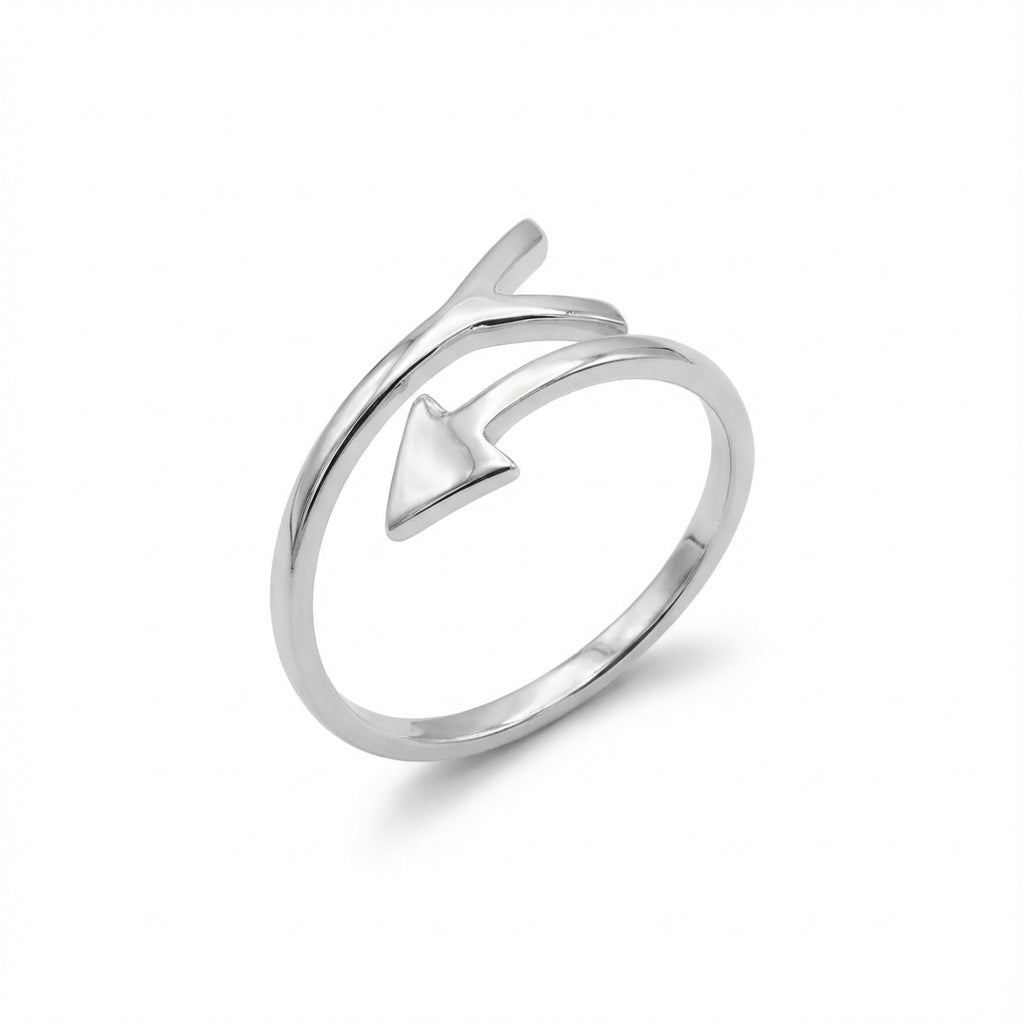 Polished Sterling Silver Arrow Ring of Direction