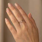 Classy Dual-Band Symmetry Ring Modern Split Band Gold and Silver Jewelry