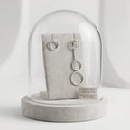 Circle Drops Silver Earrings Contemporary Chic Jewelry with Graceful Design