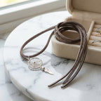 Silver Dream Catcher Pendant with Feather Detail