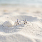 أقراط زهرة الياسمين من الفضة الإسترليني عيار 925 المطلية بالروديوم