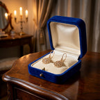 Gold Vermeil Radial Disc Earrings with Cubic Zirconia