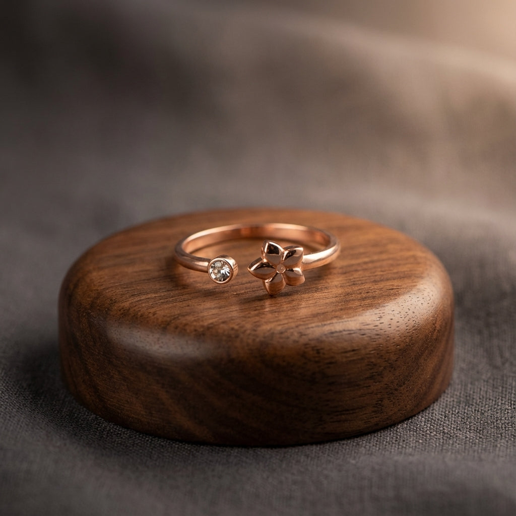 Graceful Jasmine Bloom Five-Petal Ring for Romantic and Everyday Wear