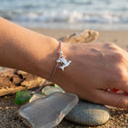 سوار بسيط من الفضة الإسترليني بتصميم حمامة - سوار معصم قابل للتعديل للاستخدام اليومي