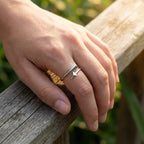 Oxidized Silver Arrow Ring Unisex Jewelry