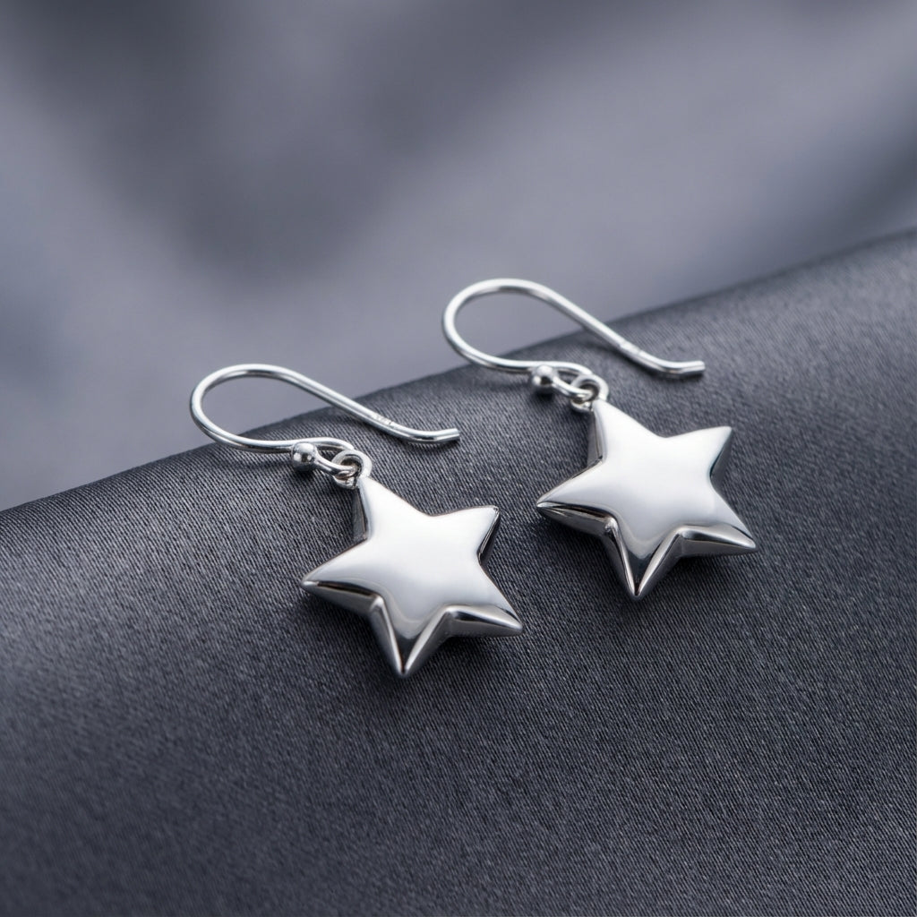 Starlight Drops Silver Star Earrings Accessible Luxury Jewelry for Women
