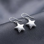Starlight Drops Silver Star Earrings Accessible Luxury Jewelry for Women