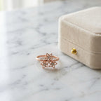 Celestial Rose Gold Three Stars Ring Stylish Jewelry