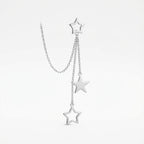 Star Cascade Earrings Modern Celestial Silver Earrings Lightweight & Stylish