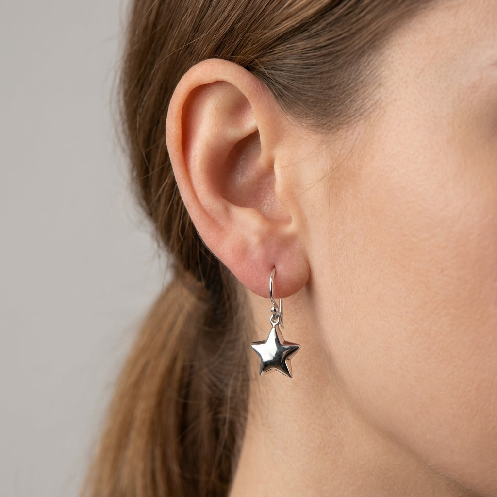 Starlight Drops Silver Star Earrings Accessible Luxury Jewelry for Women