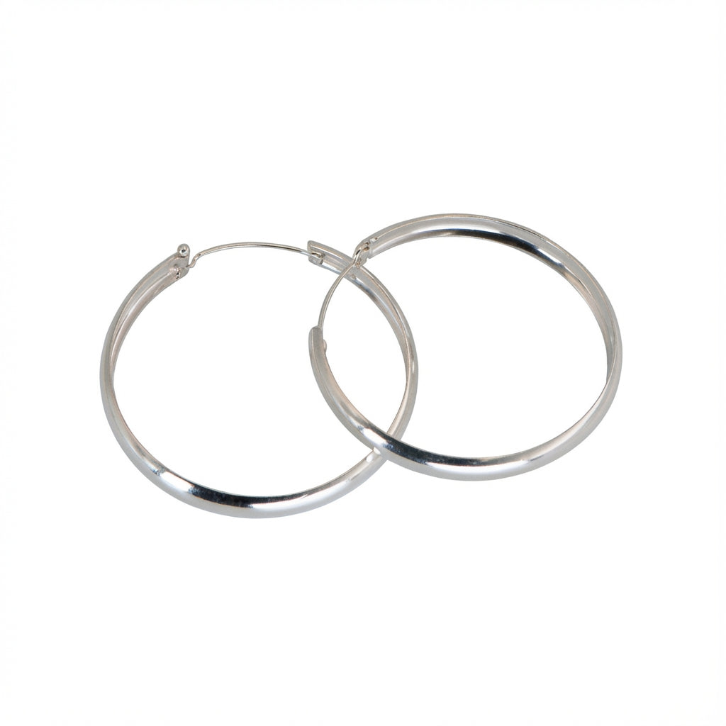 925 sterling silver 40 mm hoop earrings, Luna Dura Dubai