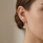 Four Leaf Clover Huggie Hoop Earrings in 925 Silver | Silver, Gold, Rose Gold