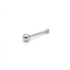 High Polish Silver Sphere Nose Pin for Everyday Elegance