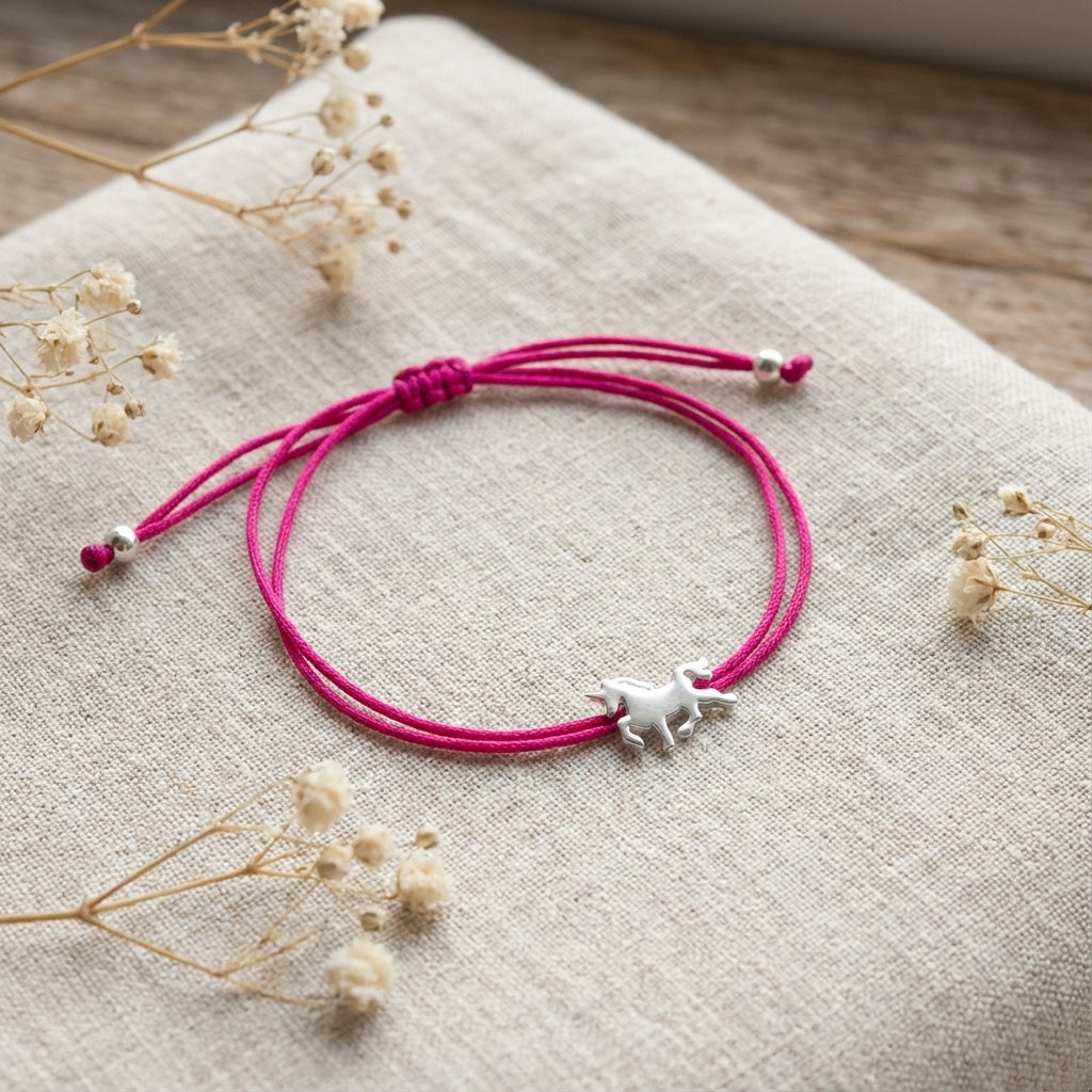 Whimsy Unicorn Fuchsia Bracelet Stackable & Playful