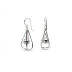 Framed Orb Drops Silver Earrings Accessible Luxury Jewelry for Women