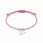 سوار بسيط من الفضة الإسترليني بتصميم حمامة - سوار معصم قابل للتعديل للاستخدام اليومي