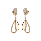 Folia Lucida Falling Leaves Drop Earrings in 925 Sterling Silver