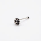 Vintage Rose Flower Nose Stud in Oxidized Silver
