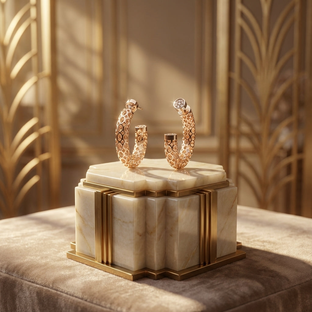 أقراط حلقية قابلة للتحويل بتصميم شبكي - تصميم مزدوج في واحد: مسمار وحلقة