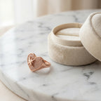 Northern Light Pavé Heart Ring with Eight-Point Star in 925 Sterling Silver