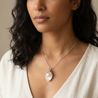 Sterling Silver Calla Lily Pearl Pendant Necklace for Bridal and Anniversary Gifting