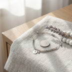 Silver Heart Disc Bracelet with Cubic Zirconia Drop