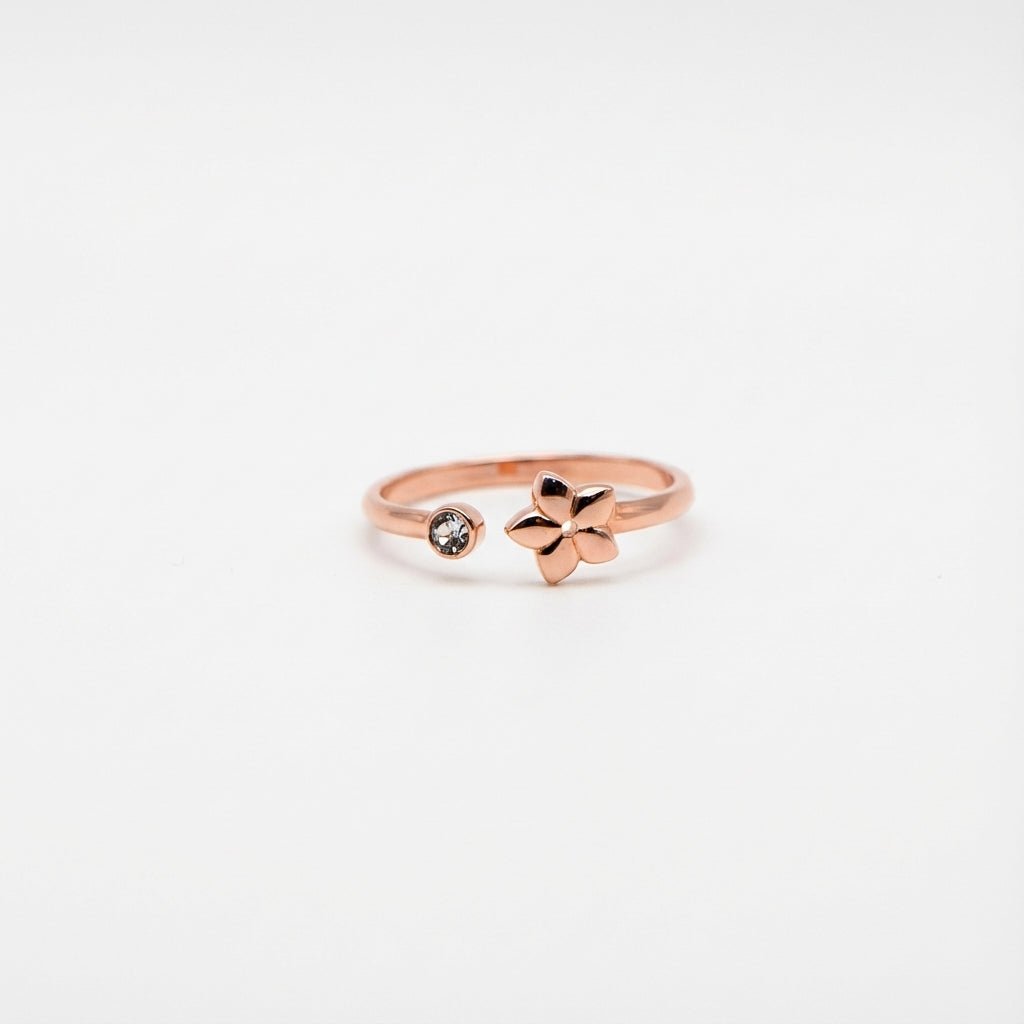 Graceful Jasmine Bloom Five-Petal Ring for Romantic and Everyday Wear