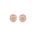 Rose gold stud earrings in Dubai minimalistic filigree earrings hypoallergenic.