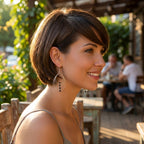 Seven Wire Sterling Silver Drop Earrings with Swarovski Beads