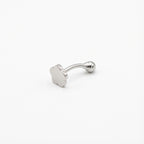 Minimalist Floral Twist Nose Ring in Pure Silver