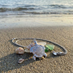 Moon Goddess Sea Turtle Necklace in 925 Sterling Silver