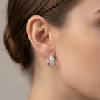 Heritage Huggies Silver Earrings Luxe-Inspired Modern Vintage Jewelry for Women