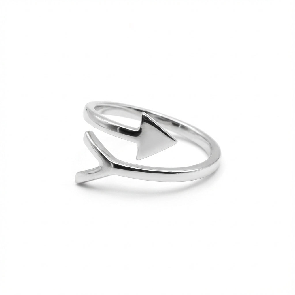 Polished Sterling Silver Arrow Ring of Direction