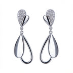 Folia Lucida Falling Leaves Drop Earrings in 925 Sterling Silver