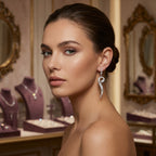 أقراط متدلية على شكل ثعبان من الفضة الإسترلينية المرصعة بالزركون الأبيض والأخضر