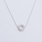 قلادة لومين سيركل مع خاتم فضي مصقول وحجر الراين