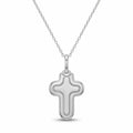 925 sterling silver cross pendant necklace with included 18 inch chain.