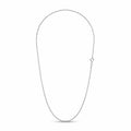 Italian-made 925 sterling silver fine bar-link chain with small elongated links, arranged against a white background.