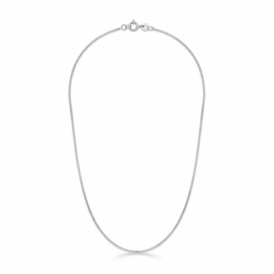 Italian 925 sterling silver Fine Venetian-style box chain, 20 in · 1 mm, Luna Dura Dubai