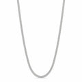 Close view of a 925 sterling silver double-link curb chain showing paired interlocking links and bright polished surface.