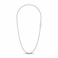 Italian-made 925 sterling silver fine popcorn chain with closely textured links and lobster clasp, shown on white.