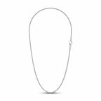 Italian-made 925 sterling silver fine popcorn chain with closely textured links and lobster clasp, shown on white.