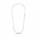 Italian 925 sterling silver satellite chain with regularly spaced round bead stations and spring-ring clasp on a white background.