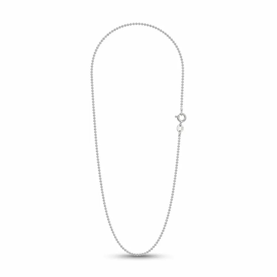 Italian 925 sterling silver Continuous silver ball chain, 20 in · 1.2 mm, Luna Dura Dubai