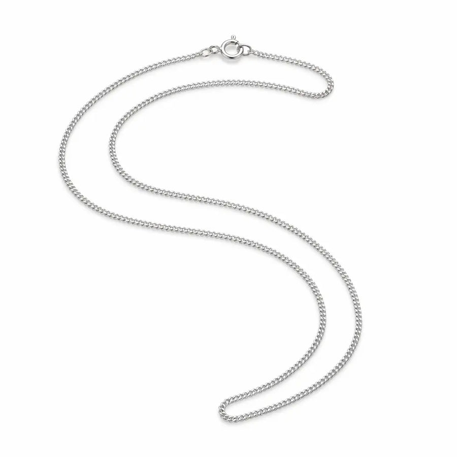 Italian 925 sterling silver Fine curb chain, 65 cm · 1.3 mm, Luna Dura Dubai