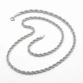 Italian-made 925 sterling silver rope chain with intertwined spiral links, mirror-polished finish and spring-ring clasp.